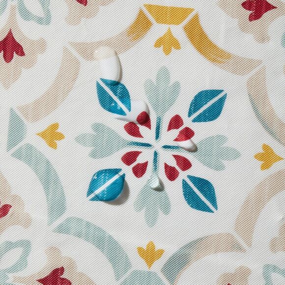 Tile Print PEVA Tablecloth 60" x 84" Rectangle Polyester Backing New Home Gift - Picture 3 of 6